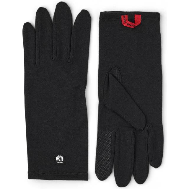 Billede af Hesta Merino Wool Liner Long 5-Finger Gloves - Black